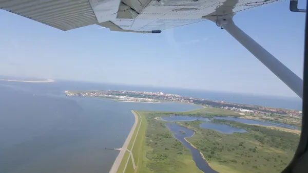 In den Dünen der Nordseeinsel Juist landen
