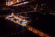 das Nürnberger Volksfest bei Nacht