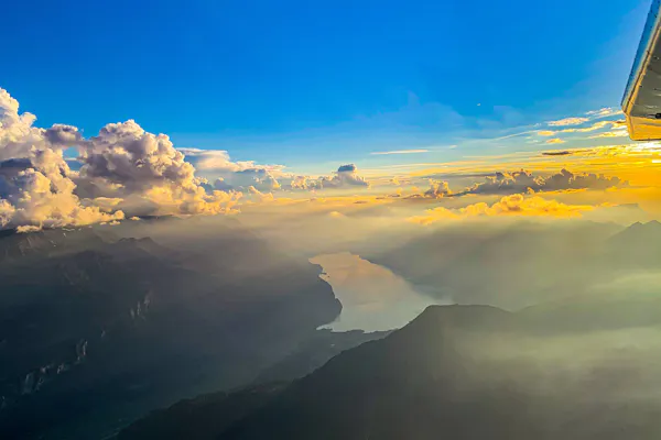 sunset-flight tour to the top of europe