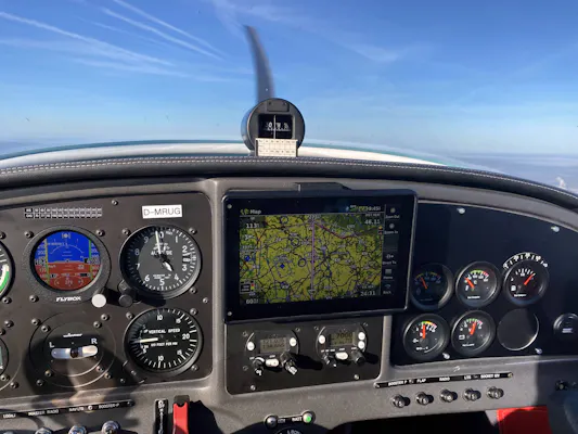 Rundflug im Cockpit ab Herzogenaurach - 500 km - Wunschroute