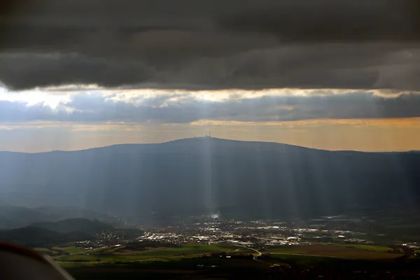 Sichtflug von Westdeutschland nach Ostdeutschland