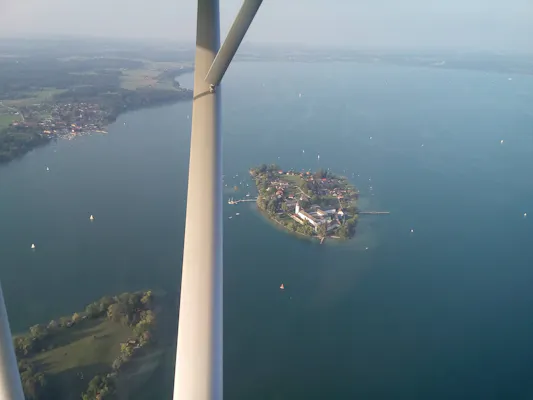 Flug zum Größten See Bayerns der Chiemsee